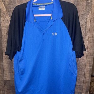 Under Armour Blue and Black Athletic Polo